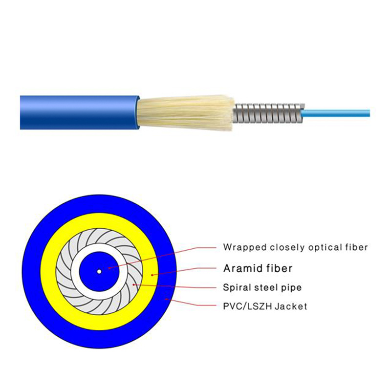 Indoor Distribution Armored Optical Fiber Cable (GJSFJV) - Fiber Optical Cables - 1